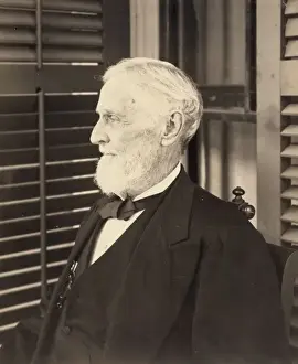 Beauvoir Prints: Jefferson Davis, seated, facing left, during portrait sessio