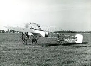 Jeffrey Quill in the cockpit of the Blriot XI of the Sh?