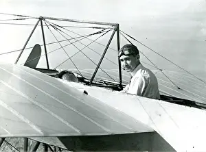 Waltham Prints: Jeffrey Quill in the cockpit of the Blriot XI of the Sh?