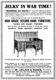 Jelks in wartime, second hand furniture merchant, WW1