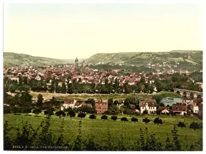 Thuringia Prints: Jena, from Hansberge (i. e, Hausberge), Thuringia, Germany