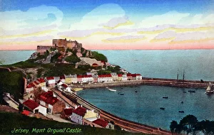 Mont Prints: Jersey, Channel Islands - Mont Orgueil Castle