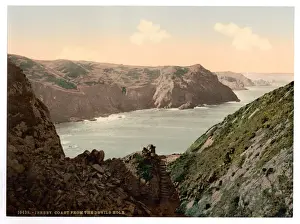 Hole Prints: Jersey, coast from the Devils Hole, Channel Islands, Englan