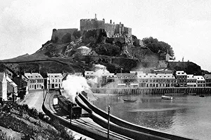 Gorey Prints: Jersey Gorey Railway Station early 1900s