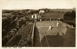 Images Dated 3rd April 2019: Jersey - Kalimna Hall - Portelet Hotel, Tennis Court
