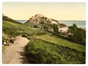 Orgueil Prints: Jersey, Mont Orgueil Castle, Channel Island, England
