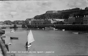 Helier Prints: Jersey Old Harbour and Fort Regent