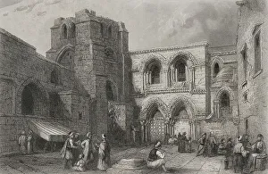 Resurrection Prints: Jerusalem. Entrance to the Church of the Holy Sepulchre