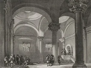 Walled Prints: Jerusalem. Interior of the Golden Gate, the oldest
