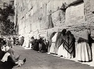 Jerusalem, Jewish women praying at the Western / Wailing Wall
