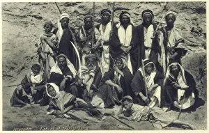 Palestinian Prints: Jerusalem - Palestinian men and boys