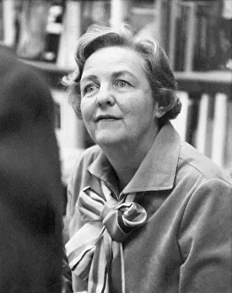 Jessica Mitford at a book signing event