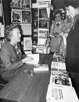 Jessica Mitford at a book signing event