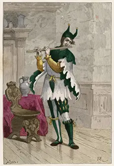 Jester Prints: Jester Playing Flute