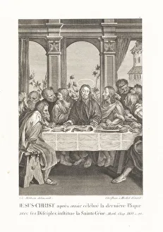 Jesus Christ and the apostles at the Last Supper