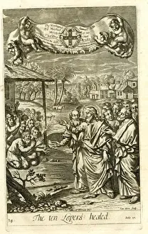 Jesus heals the lepers