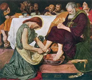 Humility Prints: Jesus & Peters Feet 19C