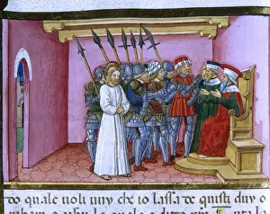 Predis Prints: Jesus before Pilate who tries to convince the Jews to set fr