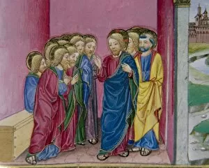 Apostles Collection: Jesus predicts that Peter will betray him three times. Codex