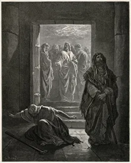 Images Dated 2nd September 2018: Jesus with the Publican and Pharisee