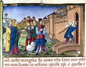 Access Gallery: Jesus said to the paralytic, Arise and walk. Codex of Predis