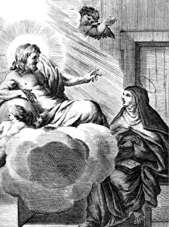 Avila Prints: Jesus and St Teresa