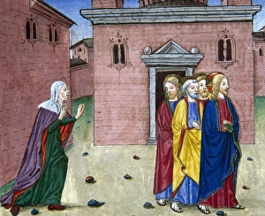 Jesus, between Tyre and Sidon finds a Canaanite woman who be Jesus, between Tyre and Sidon finds a Canaanite woman who be