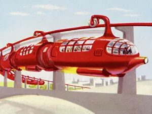 Science Fiction Collection: Jet Propelled Monorail