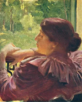 Facing Collection: Jeume Femme Sur Un Balcon