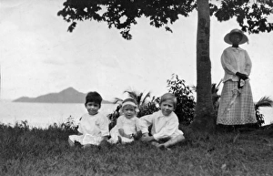 Images Dated 20th June 2016: Three Jewell children, Mahe, Seychelles