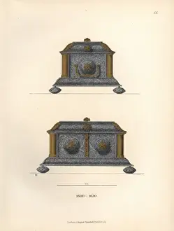 Jewelry box in filigree silverwork from the 17th century