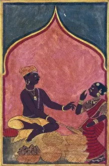 Economic Prints: Jewish merchant, 18th c. Hindu art. Miniature Painting