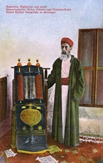 Jewish Samaritan High Priest and Scroll