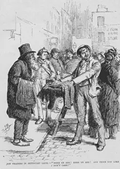 Markets Prints: Jewish traders in Petticoat Lane (Middlesex Street) in the East End of London