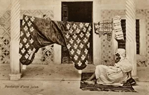 Tunisian Collection: Jewish Womans Pantaloons - on washing line - Tunisia