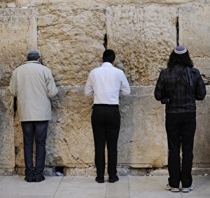 Images Dated 30th December 2013: Jews praying at the Western Wall. Jerusalem. Israel