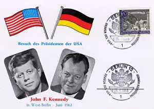 America Prints: JFKs Presidential Visit to Germany - Commemorative Card