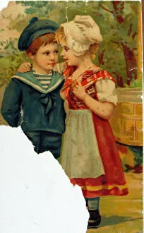 Images Dated 28th April 2009: Jigsaw puzzles of six scenes of French children (late 19th C