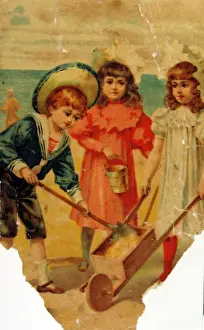 Jigsaw puzzles of six scenes of French children (late 19th C