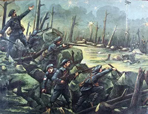 Images Dated 28th April 2009: Jigsaw puzzles of six WWI French battle scenes