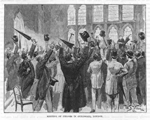 Guildhall Prints: JINGO MEETING 1878