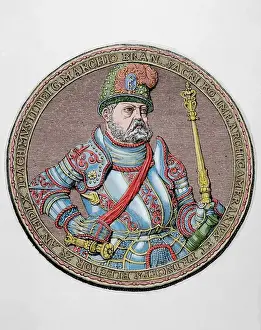 Joachim Prints: Joachim II Hector (1505-1571). Elector of Brandenburg. Color