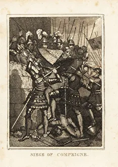 1430 Prints: Joan of Arc at the Compeigne siege, 1430