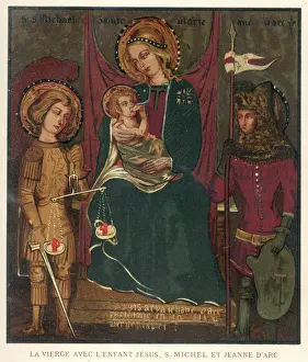 Depicted Prints: Joan of Arc / Holy Family