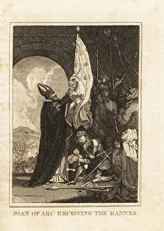 Heroine Prints: Joan of Arc receiving her banner, 1429