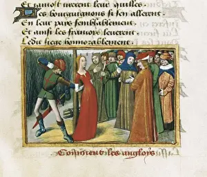 Stake Prints: Joan of Arc at the stake, 1431. Fol. 71 of