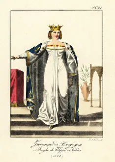 14th Century Prints: Joan of Burgundy, 1328