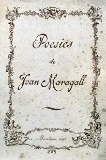 Maragall Prints: Joan Maragall (1860-1911). Catalan poet. Poesies. Cover