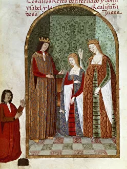 Aragon Gallery: Joanna of Castile with her parents, Isabella and Ferdinand