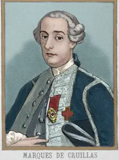 Viceroy Prints: Joaquin de Montserrat (1700-1771). Spanish viceroy. Portrait